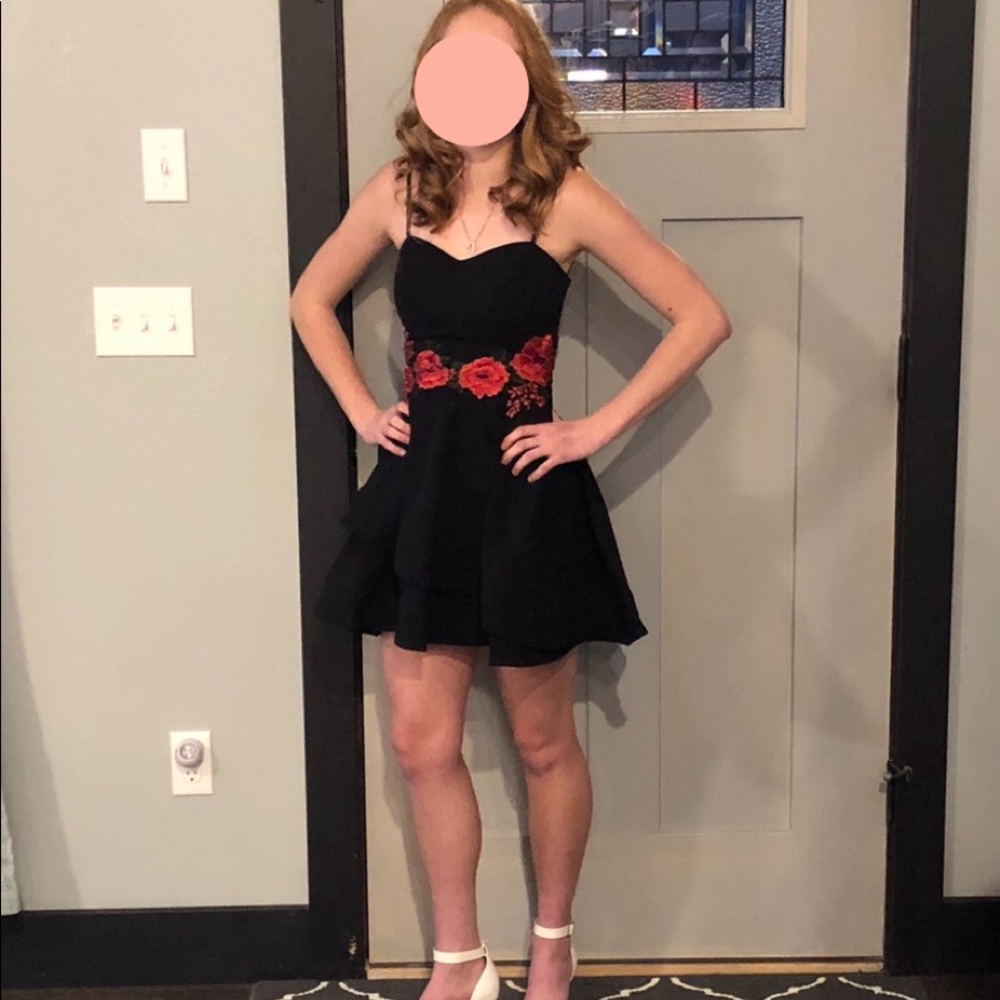 Black dress perfect for homecoming!